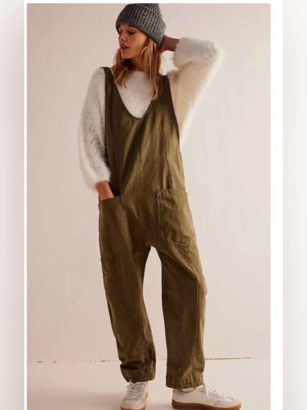 🌺FREE PEOPLE Denim overall pants 🌺 - Picture 3 of 9